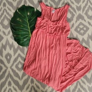 MATERNITY/NURSING Coral Pink Maxi